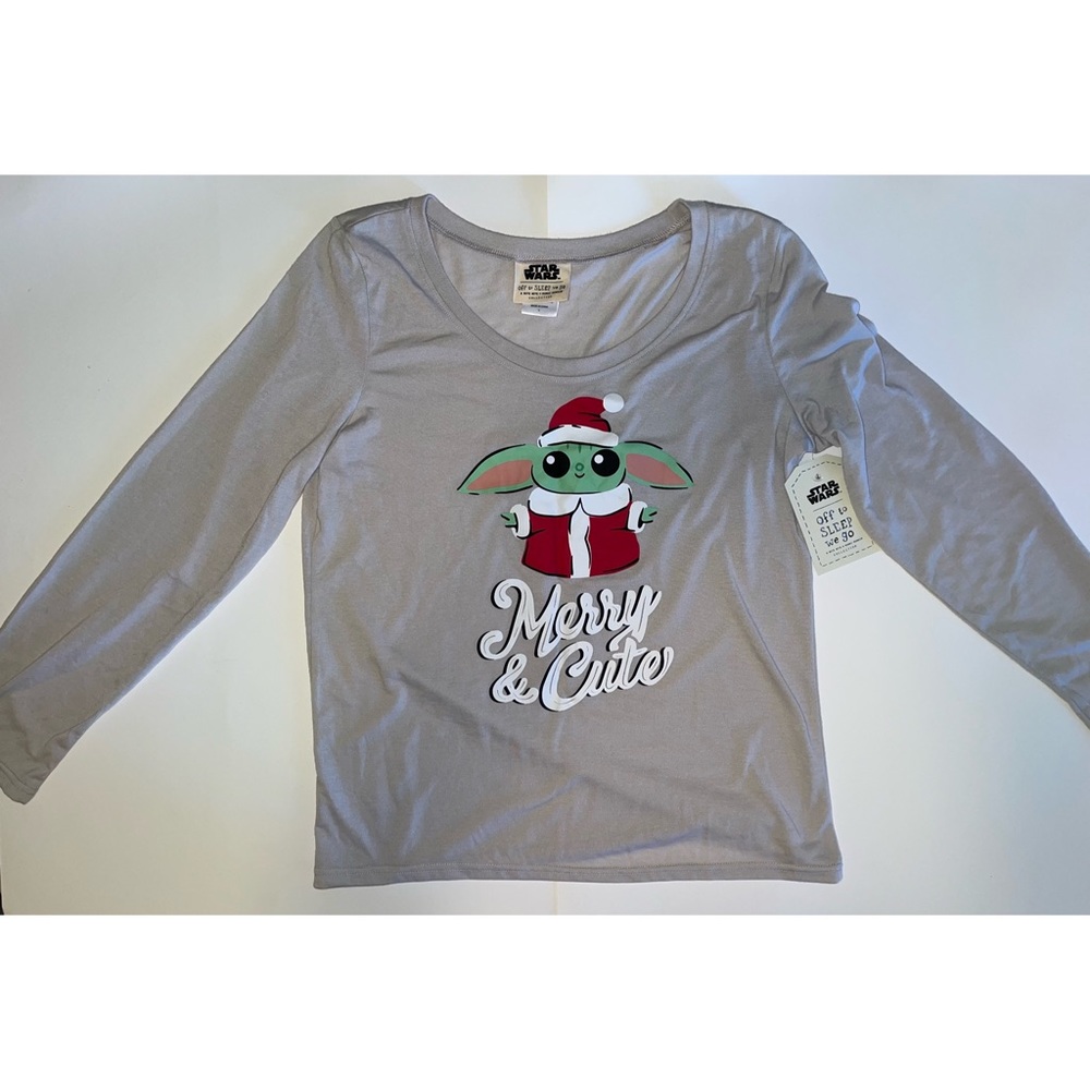 star wars baby yoda merry & cute christmas long sleeve tee shirt